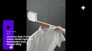 #Short Jemuran Baju Praktis Indoor Model Lipat Tali Retractable Kuat Hingga 25Kg