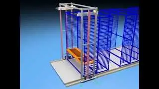🌍Carga BANDEJA DESCARGA - Almacén vertical automático para retales de chapa