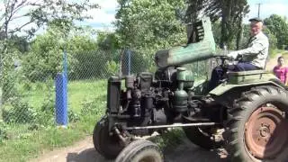 Заводим раритетный трактор ДТ-20 с "толкача",обзор