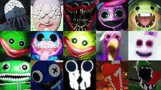 POPPY PLAYTIME vs AMANDA THE ADVENTURER vs GARTEN OF BANBAN vs RAINBOW FRIENDS ALL JUMPSCARES!