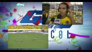 Colombia vs paraguay 2012  Entrevista  a  R Falcao en Zona Mixta   Colombia 2 0 Paraguay