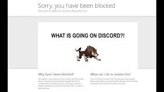 9/28 Blocked on Discord by Cloudflare.  What is going on.