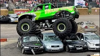 Cars get crushed! The Slo Mo Monster Show