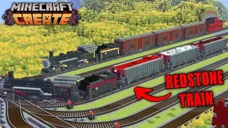 I Designed A RAILWAY NETWORK In Minecraft Create Mod