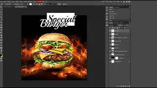 How to Burger Poster Designing in Photopea l  Photopea tutorial