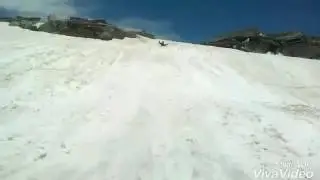 Enjoying On ice of Rohtang Pass, Manali
