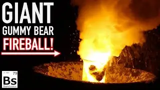 Giant Gummy Bear Fireball! - Sugar and Sodium Chlorate Reaction