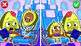 Wear Your Seatbelt on the Airplane✈️ Safety Tips and Rules of Conduct | Funny Stories by Pit & Penny