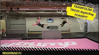 Amazing trampoline tricks, YOUMP | FOAM PIT BigAirBag