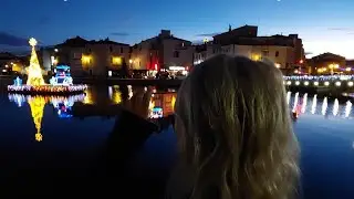 France, plages en décembre, soir Martigues.