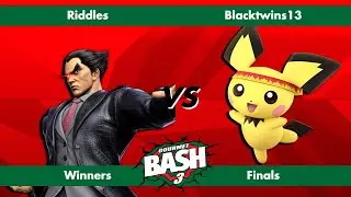Gourmet Bash #3 - Riddles (Kazuya) vs Blacktwins13 (Pichu) - Ultimate Singles - Winners Finals