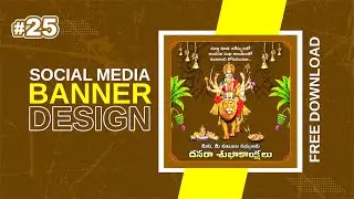 #198 DUSSEHRA 2020 Social Media Banner Design Masters Classes in Telugu|Photoshop in Telugu