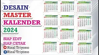 Desain template master kalender 2024 gratis download