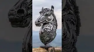 Horse head metal sculpture #horse #horses #sculpture #artwork #welder #recycle #metalart #art