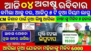today's morning news odisha/04 August 2024/subhadra yojana online apply process/odisha news today