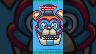 How To Draw Glamrock Freddy Fazbear 