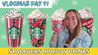 STARBUCKS HOLIDAY DRINKS | Reviewing 2021 Starbucks Holiday Drinks | Vlogmas Day 11