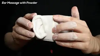ASMR Ear Massage with Powder for Sleep & Tingles / SR3D (No Talking)