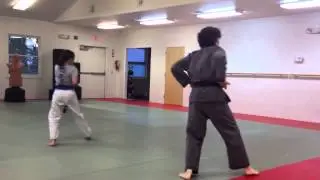 Kalina Bradley Practicing Her Kata At Kissaki Kai Karate