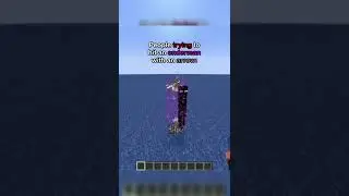 how to hit an enderman with an ARROW in Minecraft 