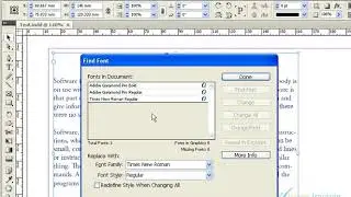 Adobe Indesign Tutorial in Tamil Finding and Replacing Fonts