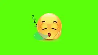 Green Screen Sleeping Emoji 
