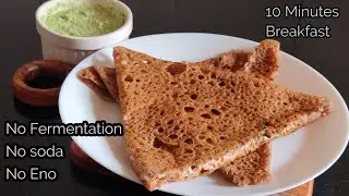 Instant Healthy Breakfast In 10 Minutes / Quick Breakfast Recipe  For Busy Morning / Ragi Recipes