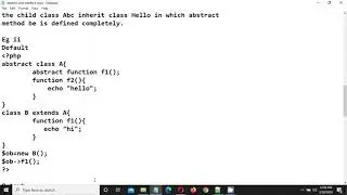 INTERFACE AND ABSTRACT CLASS IN PHP