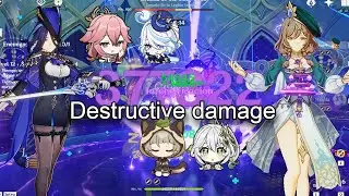 Last abyss before Natlan! Lisayu hyper mega carry gogo brrr & Clorinde Miko taser: 4.8 abyss 12【原神】