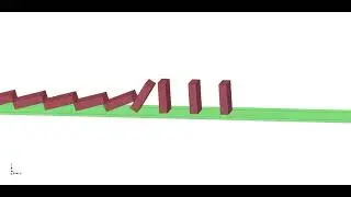 BRICKS DOUBLE DOMINO EFFECT in SpaceClaim with Algoryx Momentum