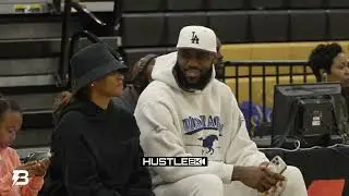 LeBron Pulls Up To Watch ATTACK Mode BRONNY JAMES’ BEST GAME EVER?! 28-BALL!! Huddles & Highlights