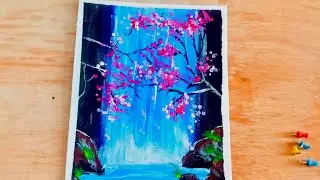 Capturing the Beauty of Nature: A Stunning Waterfall Painting Timelapse