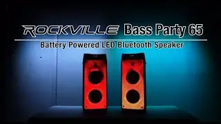 All About Your Rockville BASS PARTY 65 1200w Powered LED Bluetooth Speaker Mic Input
