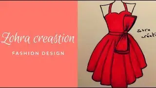 Simple Drawing Short Dress 2 || For Beginners