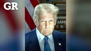 Retrato oficial de Trump como presidente y su ficha policial