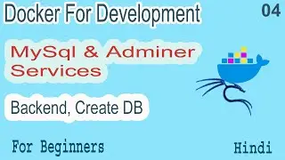 Docker For Development Backend & Adminer Part-04 | MySql Service | GUI For Databases | Create DB