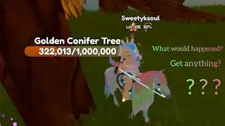 What would happened after cutting down the Golden Conifer Tree + Countdown(Wild Horse Island-Roblox)