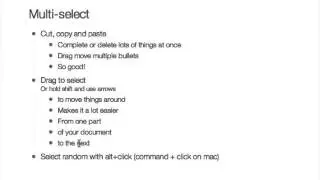 Selecting and Modifying Multiple Items at Once