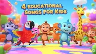 🎉 4 Fun Songs in 1 Video! Animal Sounds, Colors & Dance | Best Kids Songs 2025 🐶🎨🕺