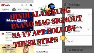 HOW TO SIGNOUT FROM YOUTUBE APP [Android] by JoyMary TI