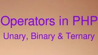 types of Operators in php