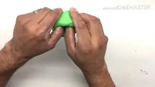 Making a pinch pot using modeling clay.