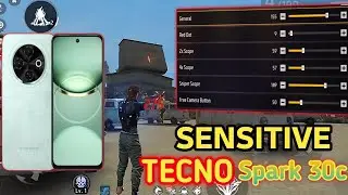 Free Fire Max Headshot Tecno Spark 30c 📱 After New update 2025⚡Sitting+Sensitivity+DPI⚙️