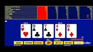 Video Poker: Deuces wild, won like 3 hands