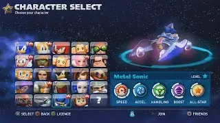 Sonic All Stars Racing Transformed PS3 unlock all Characters + DLC Metal Sonic
