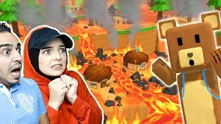 TURTLE VILLAGE SUBMERGED IN LAVA! SUPER BEAR IS CONFUSED!🔥😱