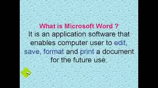 what is Computer Software, what is MS Word, How To Open MS Word, MS Word Tool Bars