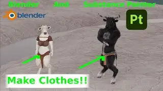 Blender and Substance Painter Tutorial for Clothes | How I Made Clothes for My Minotaurs