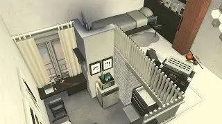 BLACK LOFT APARTMENT (2B JASMINE SUITES) 🌆 SIMS 4 SPEED BUILD STOP MOTION (NO CC)
