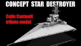 STAR WARS Colin Cantwell STAR DESTROYER concept model - 3D print